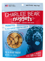 Charlee Bear Nuggets P.B. & Beary Parfait Crunchy Dog Treats with Probiotics 8 oz