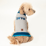Pet Obsession  Grey "LOVE" Pet Sweater