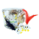 Coastal Pet Products Turbo Chicken Egg with Feathers & Line Loop 