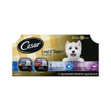 Cesar Loaf in Sauce Rotisserie Chicken & Filet Mignon Flavors Grain-Free Variety Pack Wet Dog Food 12 ct