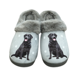 E & S Imports Black Labrador Snugg Slippers
