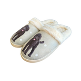 E & S Imports Black Labradoodle Snugg Slippers