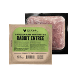 Vital Essentials Frozen Raw Protein Rabbit Cat Food Mini Patties 16 ct