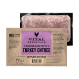 Vital Essentials Frozen Raw Turkey Recipe Dog Food Patties 10 ct