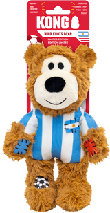 Kong Limited Edition Soccer Argentina Wild Knots Bear Dog Toy 7 in