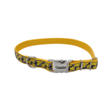 Coastal Pet Products Ribbon Adjustable Dog Collar with Metal Buckle- Yellow Buttercup