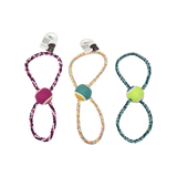Kole Imports Figure 8 Rope and Tennis Ball Dog Toy Assorted 
