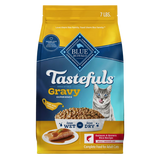Blue Buffalo Tastefuls Irresistible Gravy Experience Adult Indoor Salmon & Brown Rice Recipe Dry Cat Food 7 lb