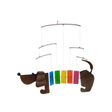 Songbird Essentials Rainbow Dachsie Dog Glass Mobile 