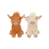 Multipet Minipet Highland Cow Plush Dog Toy, Assorted 5 in