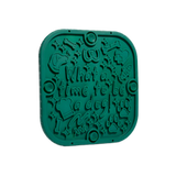 Woof Green Double Sided Slow Feeder Lick FlipMat Large