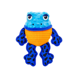Kong Tropics Rattlez Frog Tough Squeaky Plush Dog Toy Medium/Large Dog