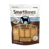 Smartbones Churro Style Sticks with Peanut Butter Rawhide-Free Dog Chew Treats 14 ct