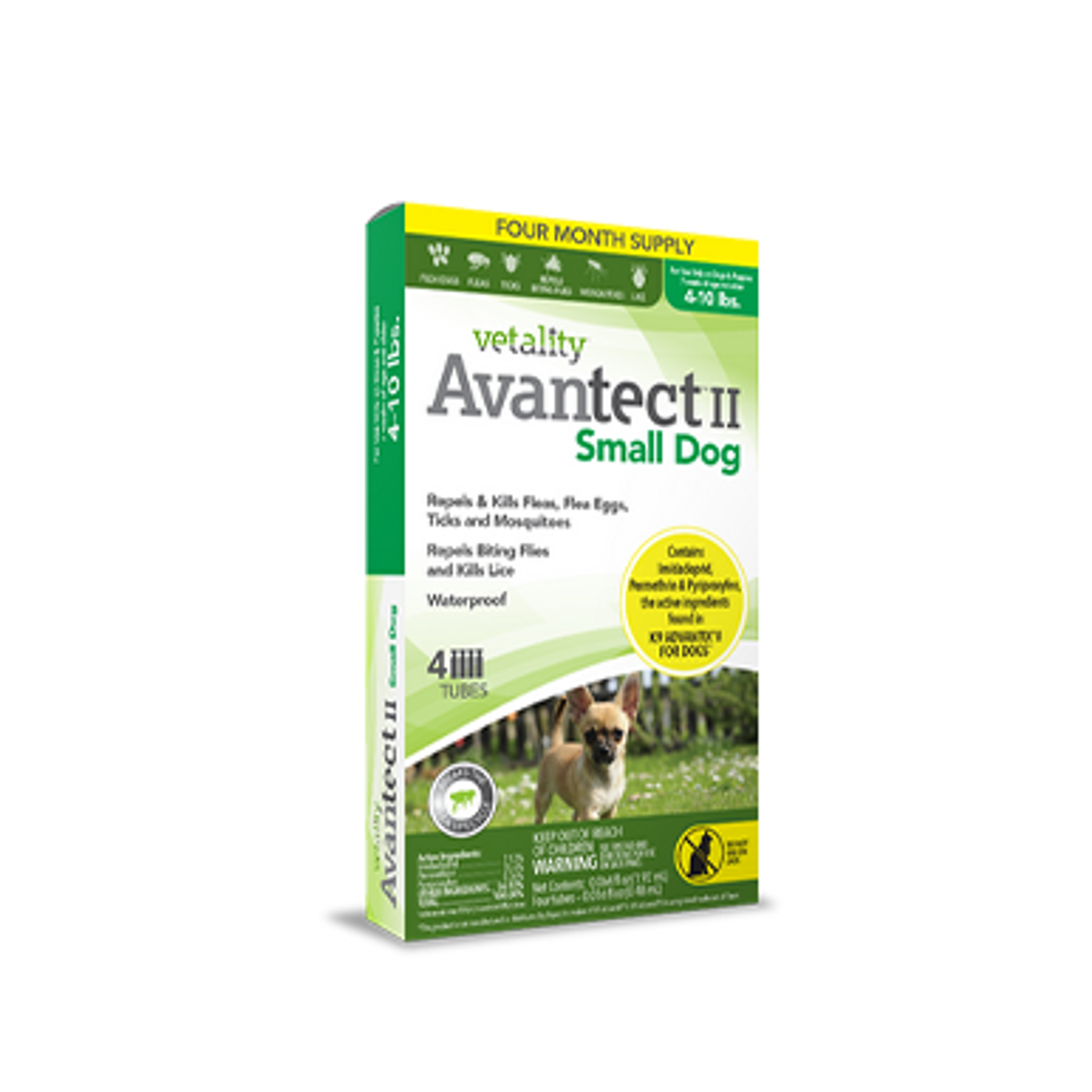 Vetality Avantect ll for Dogs, Repels & Kills Fleas, Flea Eggs, Ticks