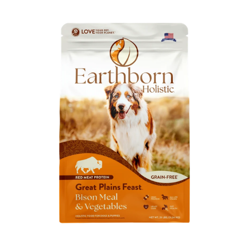 Earthborn Holistic Great Plains Feast Bison Meal & Vegetables Grain-Free Dry Dog Food 