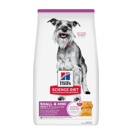 Hill's Science Diet Senior 7+ Small & Mini Chicken & Brown Rice Recipe Dry Dog Food 4.5 lb
