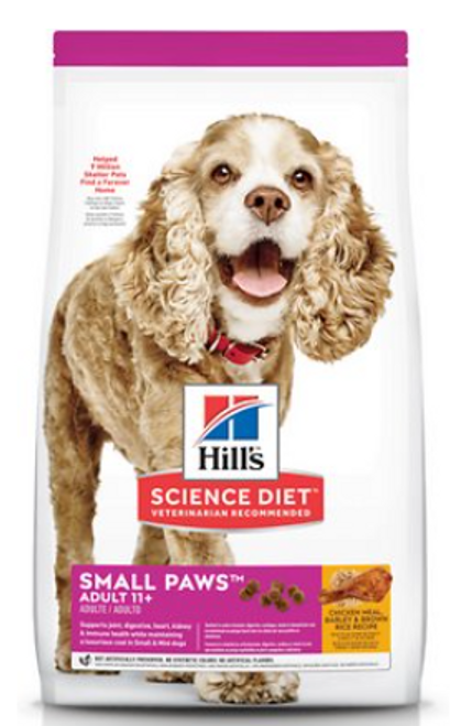 Hill's Science Diet Senior 7+ Small Paws Chicken Meal & Rice Recipe Dry Dog Food 4.5 lb