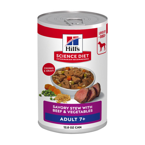 Hill's Science Diet Senior 7+ Savory Stew With Beef & Vegetables Canned Dog Food