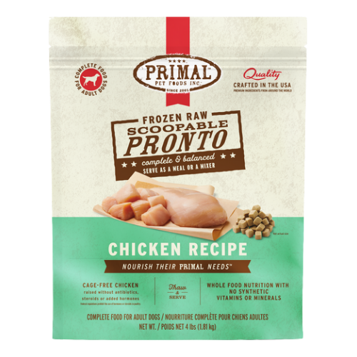 Primal Pronto Chicken Formula Raw Frozen Dog Food