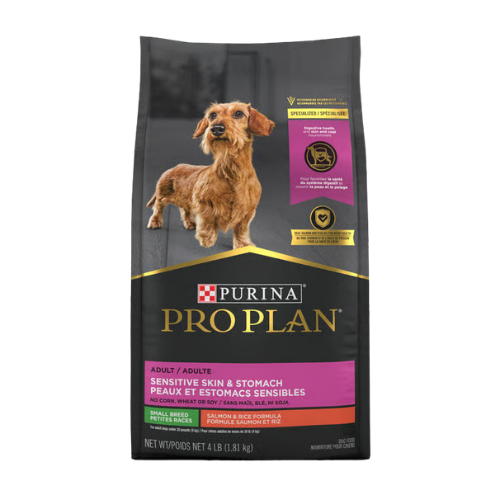 Purina Pro Plan Adult Small Breed Sensitive Skin & Stomach Salmon & Rice Formula Dry Dog Food 4 lb