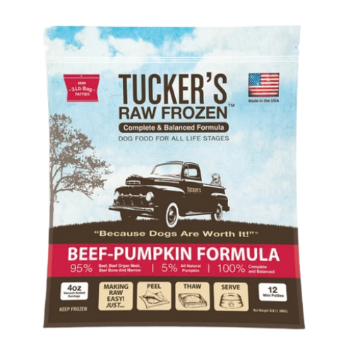 Tucker's Raw Frozen Beef Pumpkin Complete & Balanced Dog Food