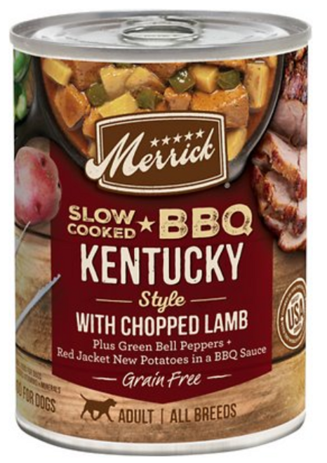 Merrick Slow-Cooked Bbq Kentucky Style With Chopped Lamb Grain-Free Canned Dog Food