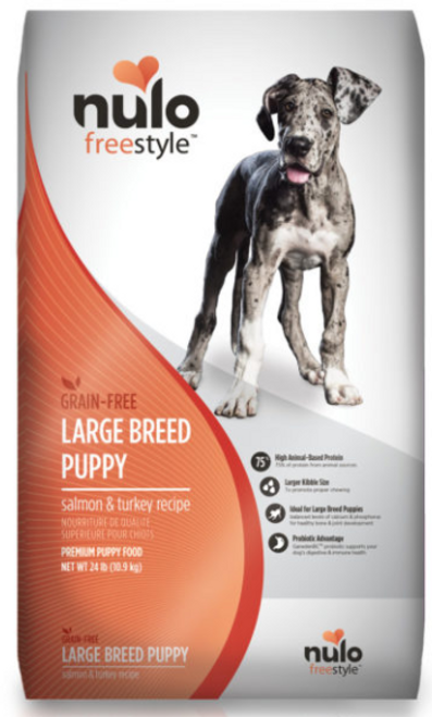 Nulo Freestyle Grain-Free  Salmon & Turkey Large Breed Puppy Dry Dog Food 24 lb