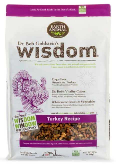 Earth Animal Dr. Bob Goldstein's Wisdom Dog Food Turkey Recipe