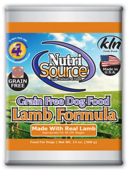 Nutrisource Grain-Free Lamb Formula Canned Dog Food