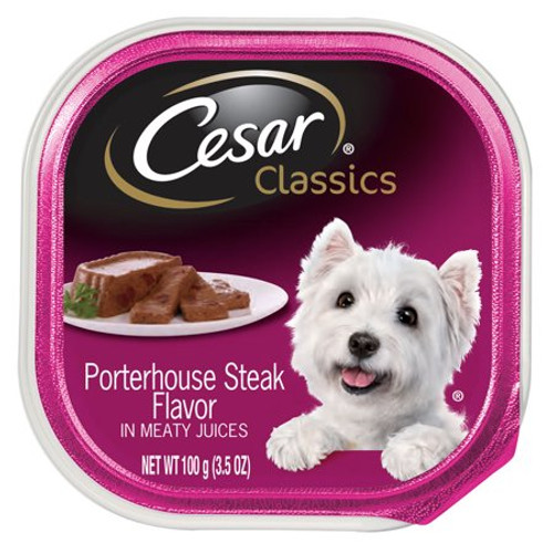 Cesar Cuisine Porterhouse Steak Wet Moist Dog Food 3.5 oz