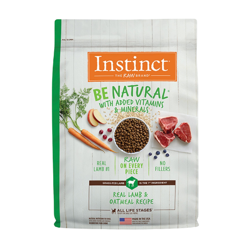 Instinct Be Natural Real Lamb & Oatmeal Recipe Freeze-Dried Raw Coated All Life Stage Dry Dog Food