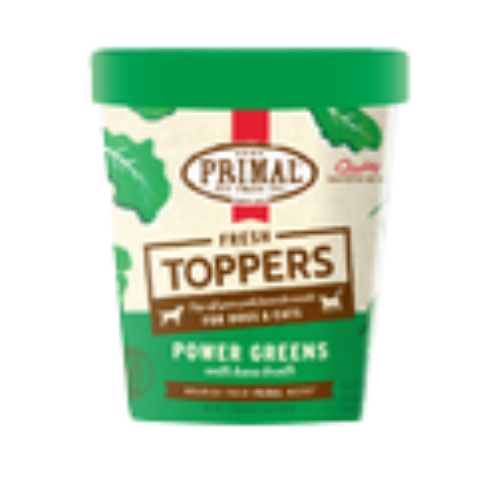 Primal Fresh Toppers Power Greens with Bone Broth for Dogs & Cats 16 oz