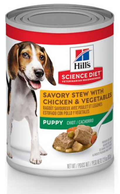 Hill's Science Diet Puppy Savory Stew With Chicken & Vegetables Canned Dog Food