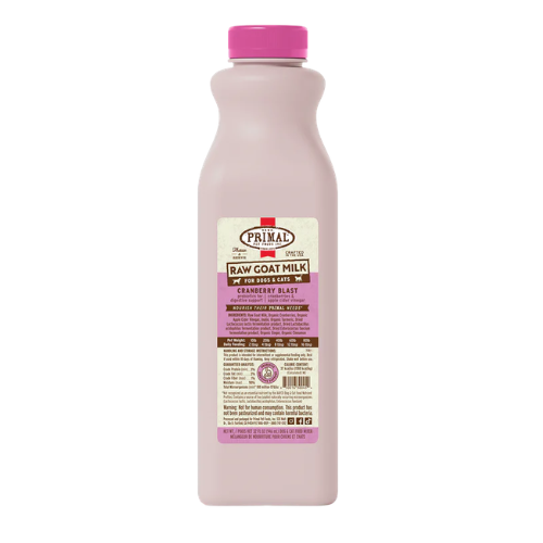 Primal Raw Frozen Cranberry Goat Milk 32 oz