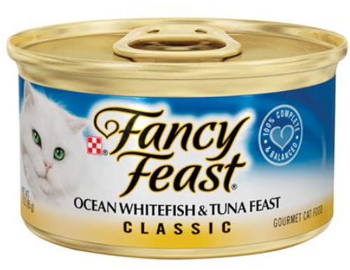 Fancy Feast Ocean Whitefish & Tuna Dinner Pate Canned Cat Food