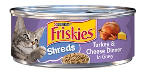 Friskies Savory Shreds Turkey & Cheese Dinner in Gravy Canned Cat Food
