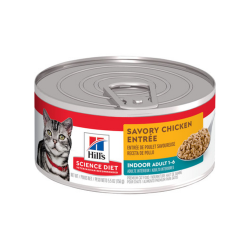 Hill's Science Diet Adult 1-6 Indoor Formula Savor Chicken Entree Canned Cat Food