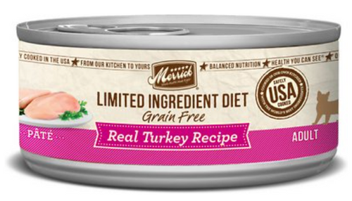 Merrick Limited Ingredient Diet Real Turkey Recipe Grain-Free, Potato-Free Canned Cat Food