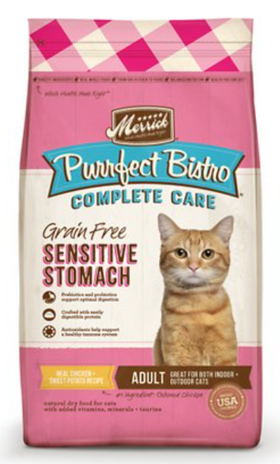 Merrick Purrfect Bistro Complete Care Sensitive Stomach Real Chicken & Sweet Potato Grain-Free Dry Cat Food
