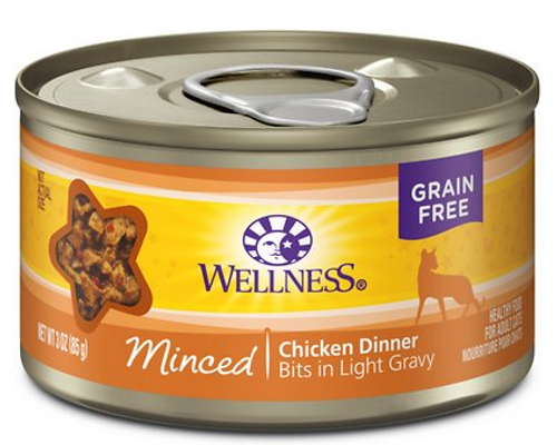 Wellness Minced Chicken Dinner In Light Gravy Grain-Free Canned Cat Food