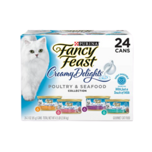 Fancy Feast Creamy Delight Variety Pack Canned Cat Food 24 ct