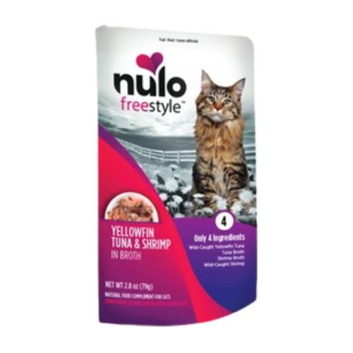 Nulo Freestyle Grain-Free Yellowfin Tuna & Shrimp in Broth Cat Food Pouch