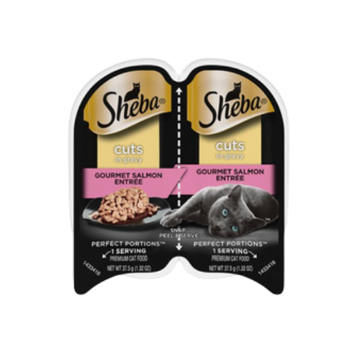 Sheba Perfect Portions Grain-Free Gourmet Salmon Cuts in Gravy Entree Wet Cat Food