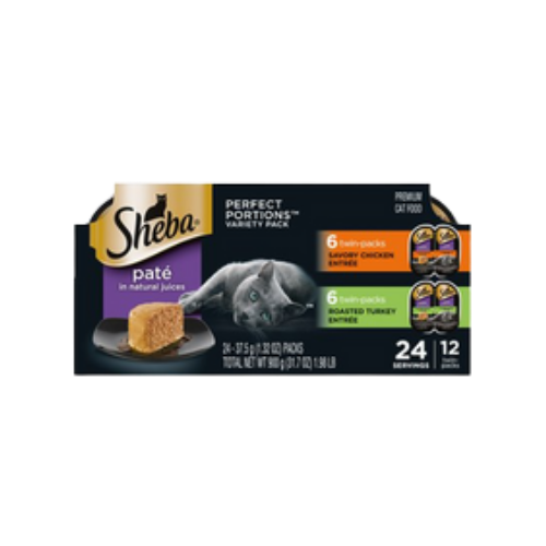 Sheba Perfect Portions Poultry Variety Pack Wet Cat Food 12 ct