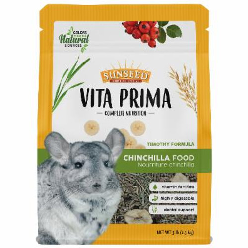 Sunseed Vita Prima Complete Nutrition Chinchilla Formula Food 3 lb