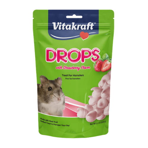 Vitakraft DROPS With Strawberry Flavor Hamster Treats 5.3 oz