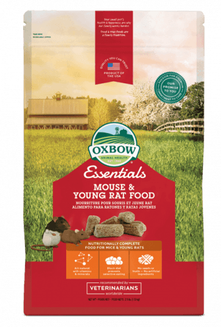 Oxbow Essentials Mouse & Young Rat Block Food 2.5 lb