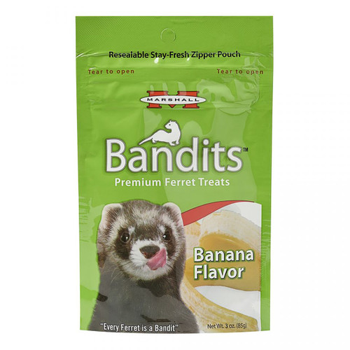 Marshall Bandits Premium Ferret Banana Flavor Treats 3 oz