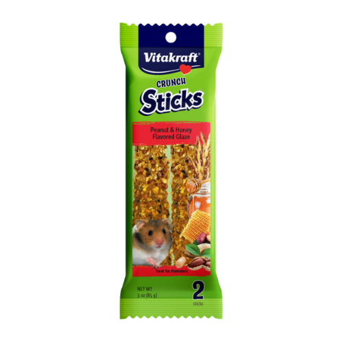 Vitakraft Crunch Sticks With Honey & Peanut Flavor Hamster Treats 2 pk