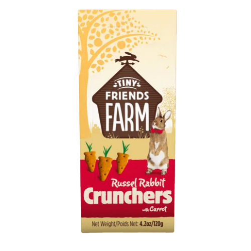 Tiny Friends Farm Russel Rabbit Crunchers with Carrot Small Animal Treats 4.2 oz